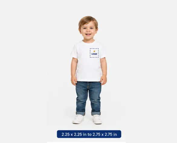 Left Chest Toddler Sizing Guide