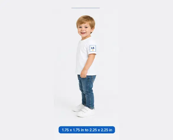 Left Sleeve Toddler Sizing Guide
